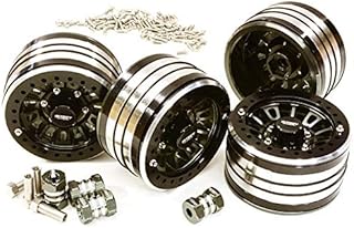 Integy RC Model C27035GUN 2.2x1.5-in. Machined High Mass Wheel (4) w/14mm Offset Hubs for 1/10 Crawler