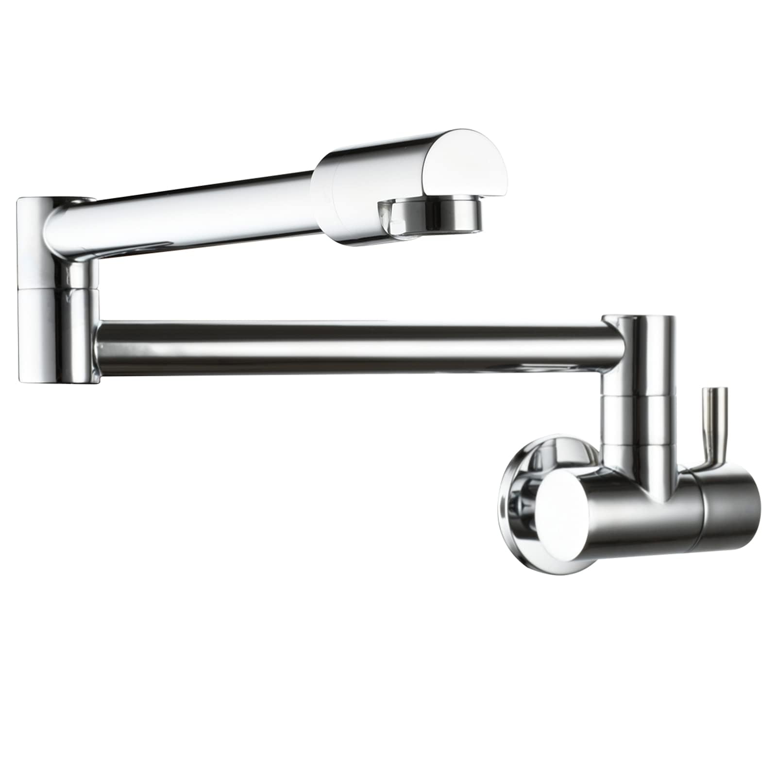 Robinet de cuisine en laiton haut de gamme à double articulation finitions chrome brillant