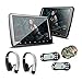 XTRONS 2x 10.1 Inch Twins HD Digital Touch Button Car Headrest DVD Player Ultra-thin Detachable New Version IR Headphones Included