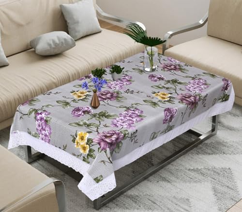 Image of Dakshya Industries PVC Waterproof Center Table Cover 40 x 60 Inch | Rectangle Coffee Table Cover | Spill Proof Oil Resistant Dustproof Heat Resistant Wipe Clean