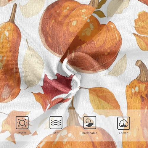 Wusikd Pumpkins Leaves Girls' Underwear Cotton Girls Briefs Soft Toddler Underwear 2T3