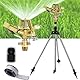 LIBRNTY Rasensprenger große flächen,Impulsregner,Rotating Tripod Sprinkler,Wenig Druck rasensprenger,Auto Rotating Tripod Sprinkler, Garten Rasensprenger 360 Grad Sprinkler für Hof,Garten,Rasen