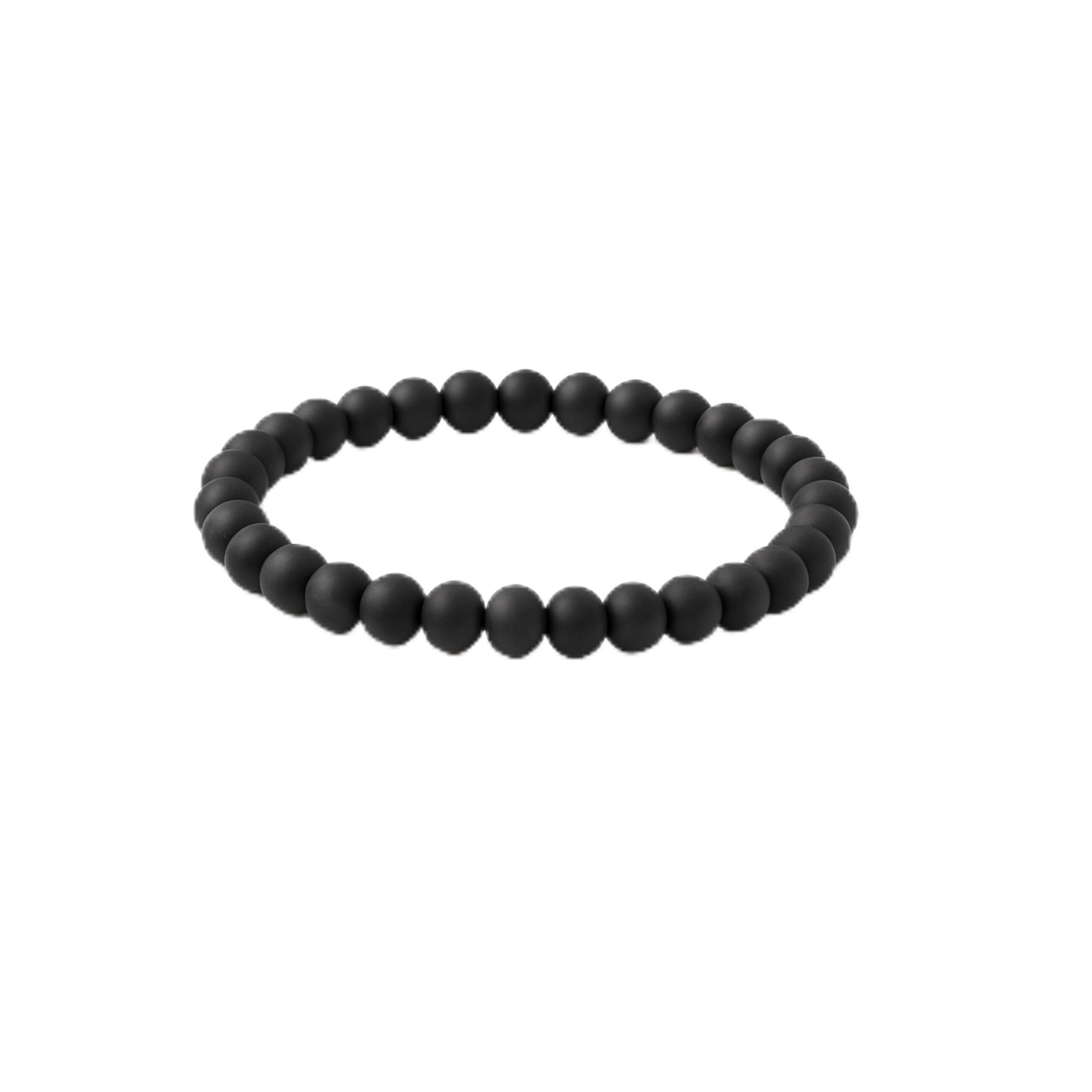 WoCra® Karungali Bracelet B27 | 100% Natural Unpolished Karungali Bracelet Original Certified | Government Lab Certified Black Ebony Wood Bracelets | Unique Gift for Loved Ones | 8mm Bead Size | 1 Piece