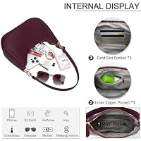 KKXIU Shoulder Bag for Women Cute Hobo Purses and Handbags(Burgundy) — image 3