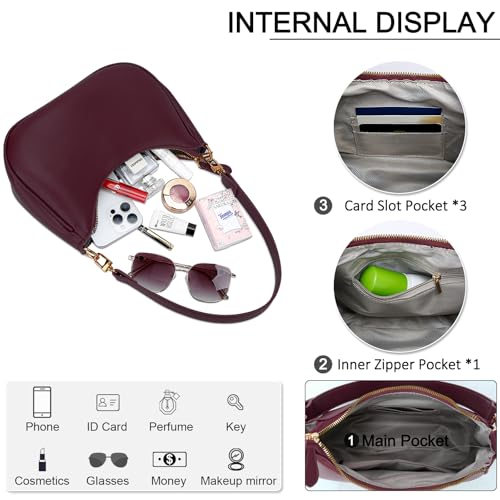 Image of KKXIU Shoulder Bag for Women Cute Hobo Purses and Handbags Retro Clutch Underarm Purse | Cute