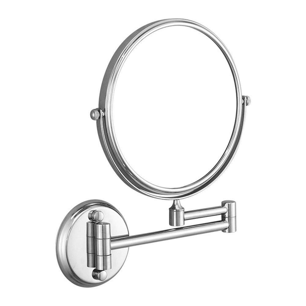 CFGJerWR Wall-mounted cosmetic mirror, 8-Inch Wall Mounted Double-Sided Makeup Mirror with 3X Magnification - Foldable Cosmetic Vanity