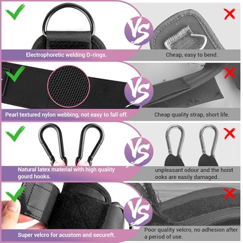 Image of Ankle Resistance Bands with Cuffs, Leg Exercise Equipment with Poster | Ankle Bands for Working Out, Kickbacks Hip, Leg Glute, Resistance Workout Equipment for Women