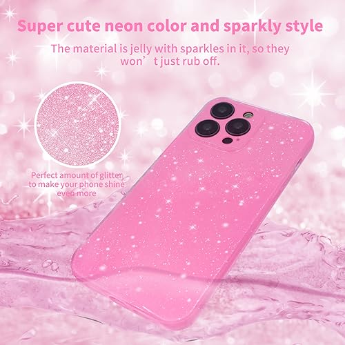 Coque à paillettes pour iPhone 12 Pro Max rose en silicone souple - 2