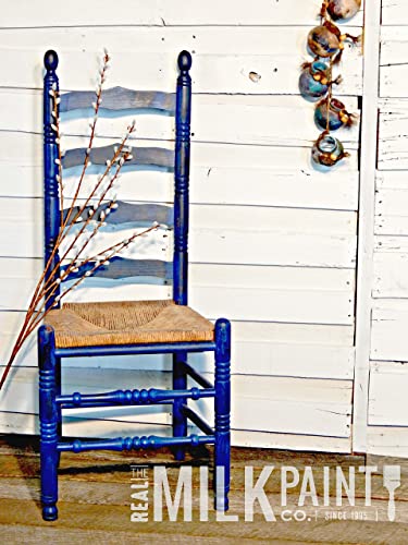 Real Milk Paint, Wood Paint For Furniture, Matte Paint For Cabinets, Walls, Brick, And Stone, Water Based Organic, No Voc, Lakeview Blue, 1 Quart #TOP3