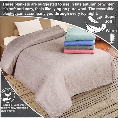 Image of CHANDRAVATI Stylish Polar Fleece Single Bed AC Fleece Wool Blanket - 58x88 Inch || Skin Friendly || (40, Self)