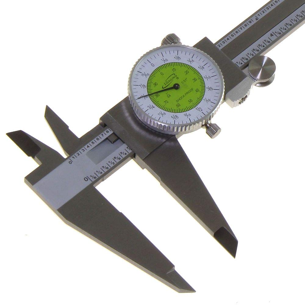 12 Fractional & Decimal Inch Combination Dial Caliper
