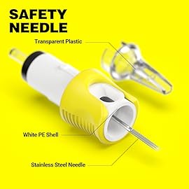 Hawink Tattoo Cartridge Needles 12 Standard 14 Round Liner X-Taper 16PCS with Membrane Professional Disposable Finger Ledge Cartridges EN05S-FG-16-1214RL