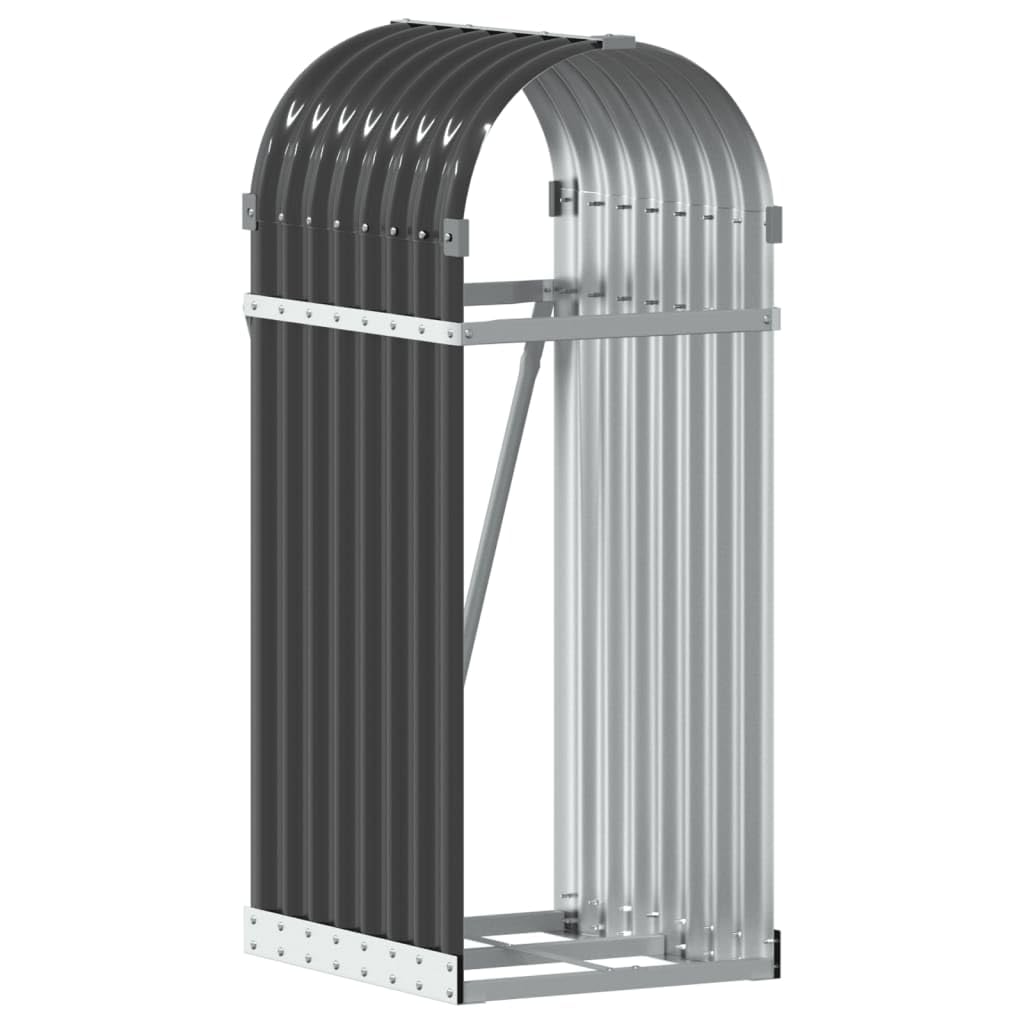 Vidaxl Anthracite Log Holder 40X45x100 Cm Galvanised Steel