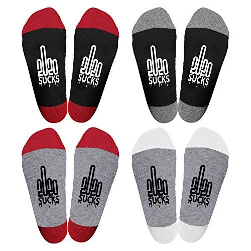 2020 Sucks Socks, 4 Pack 2020 Socks, Warning Socks, Unisex Funny Cotton Socks, for Men and Women Christmas Gift 2020 Sucks Socks, 4 Pack 2020 Socks, Warning Socks, Unisex Funny Cotton Socks, for Men and Women Christmas Gift