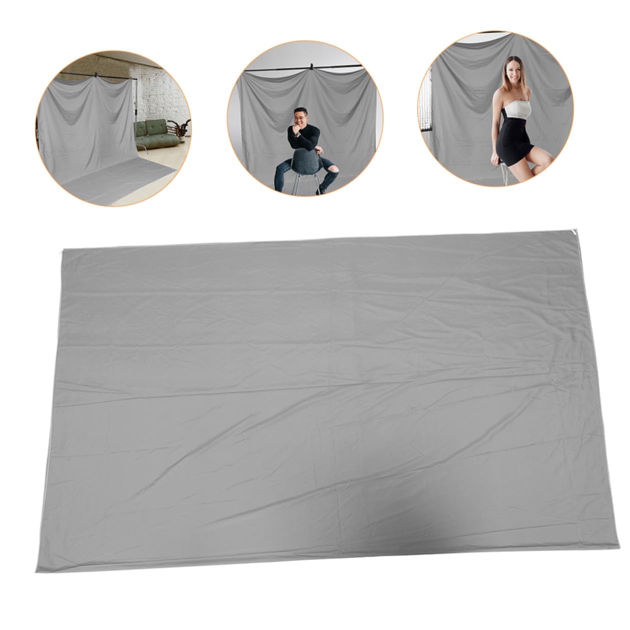 Sfondo Fotografico Spesso e Lavabile in Cotone Poliestere Grigio per Decorazione Casa e Copertura Tavolo da Pranzo per Servizi Fotografici Professionali