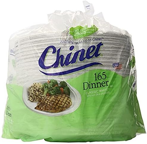 Chinet Paper Dinner Plates - 165 Count (4 Pack)