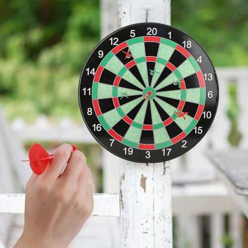 Image of Mini Steps Premium Magnetic Dartboard for Kids - 15-Inch Dart Game Set with 4 Darts, Indoor & Outdoor Fun for Boys & Girls