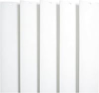 Vista 1 de Listón de PVC vertical de repuesto blanco curvado liso de 82.5" x 3.5" (Paquete de 5)