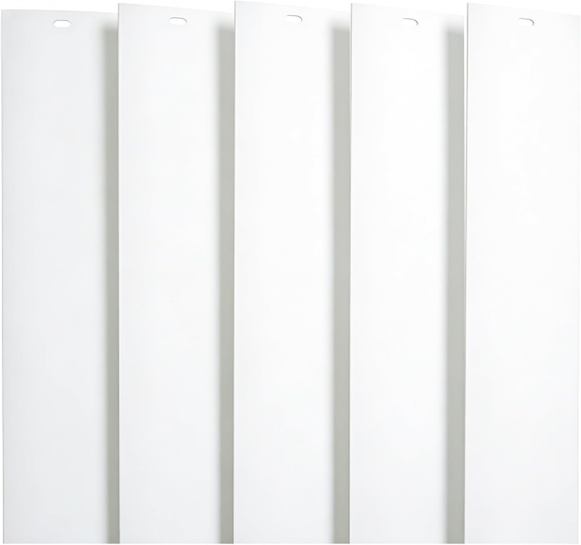 82.5" x 3.5" White PVC Vertical Blind Replacement Slats Curved Smooth (5 Pack)