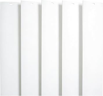 82.5" x 3.5" White PVC Vertical Blind Replacement Slats Curved Smooth 5 Pack