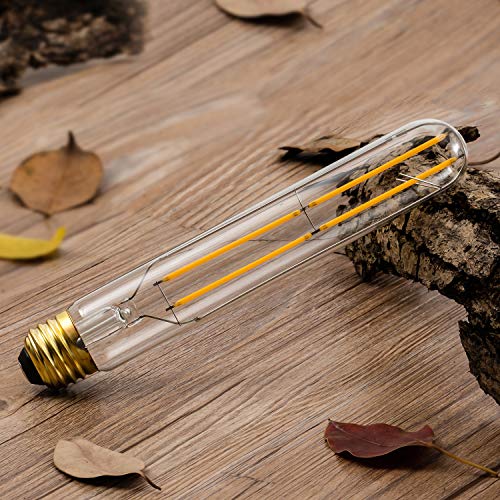 Dimmable-6W-Edison-Led-Tube-BulbsSoft-White-2700KT10-Long-Tubular-Light-Bulb-73-Inch-60Watt-EquivalentMedium-Base-E26-Led-Bulb-Pack-of-4