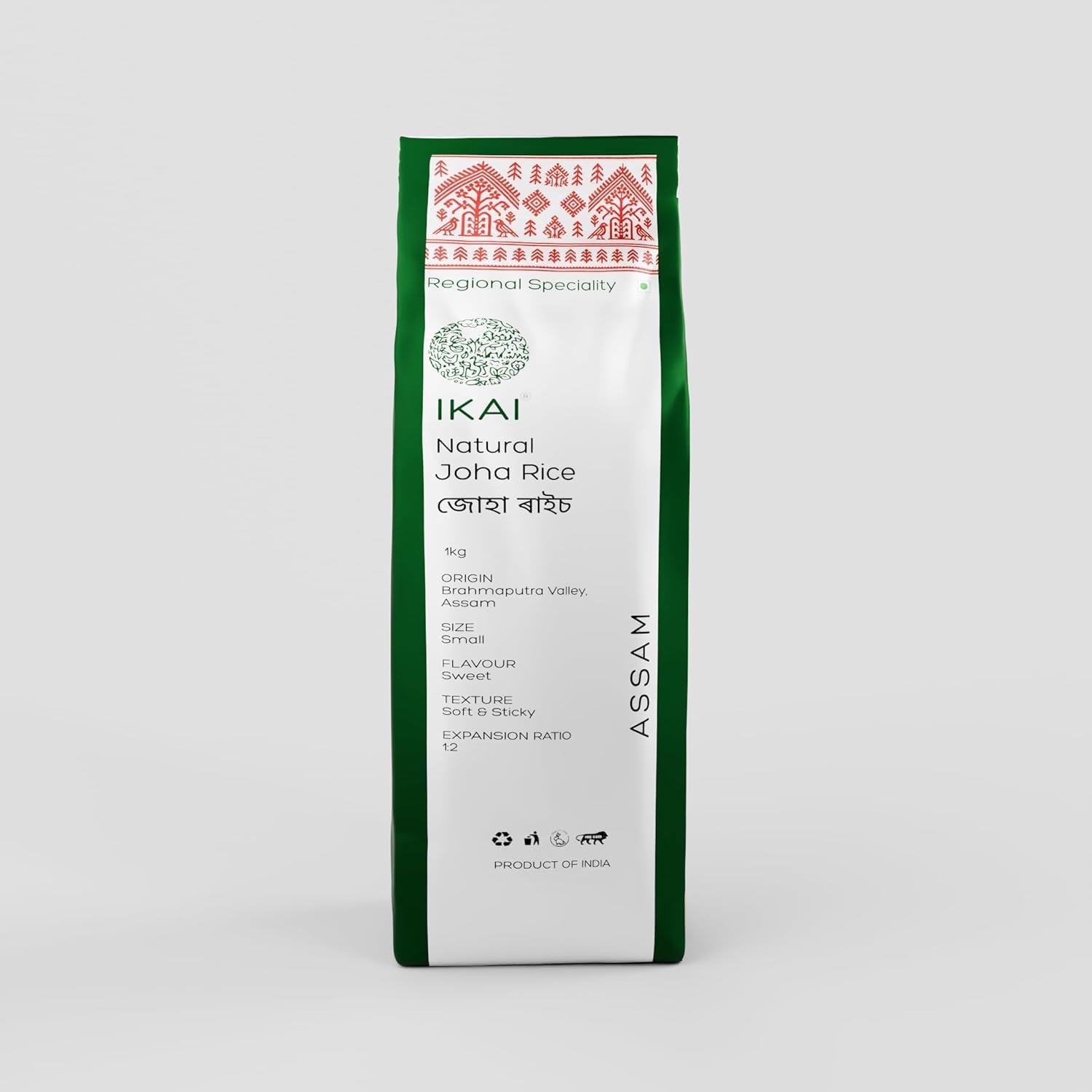 Ikai Organic Joha Rice 1 kg Naturally Grown Aromatic Short-Grain Heirloom Rice from Assam Additives & Preservatives Free Soft Texture Perfect for Daily Meals & Pulao-picture-10