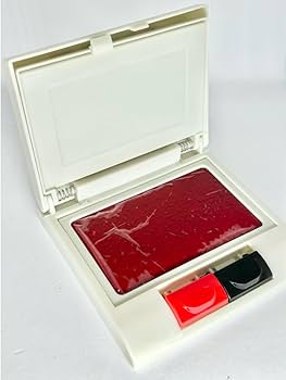 花瓶と朱肉印池 花瓶と朱肉印池