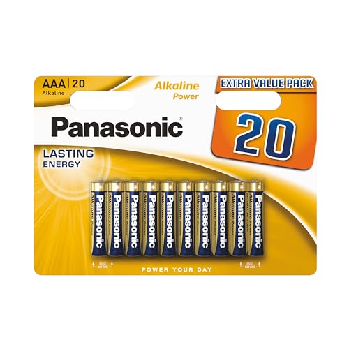 Panasonic, AAA batterien, 20 Stück, Micro, LR03, Alkaline, 1.5V,...
