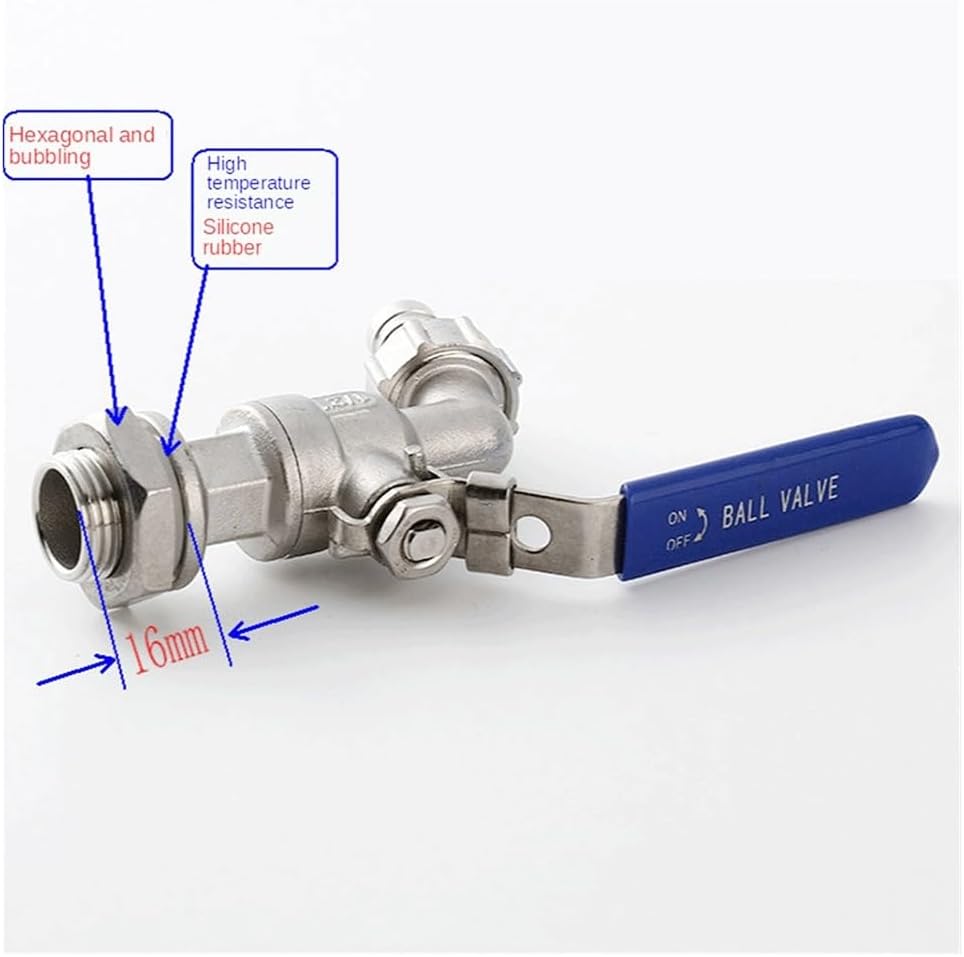 Stainless Steel Ball Valve Weldless Bulkhead Bibcock For swimming pool 2P Full Port Valves 1 2