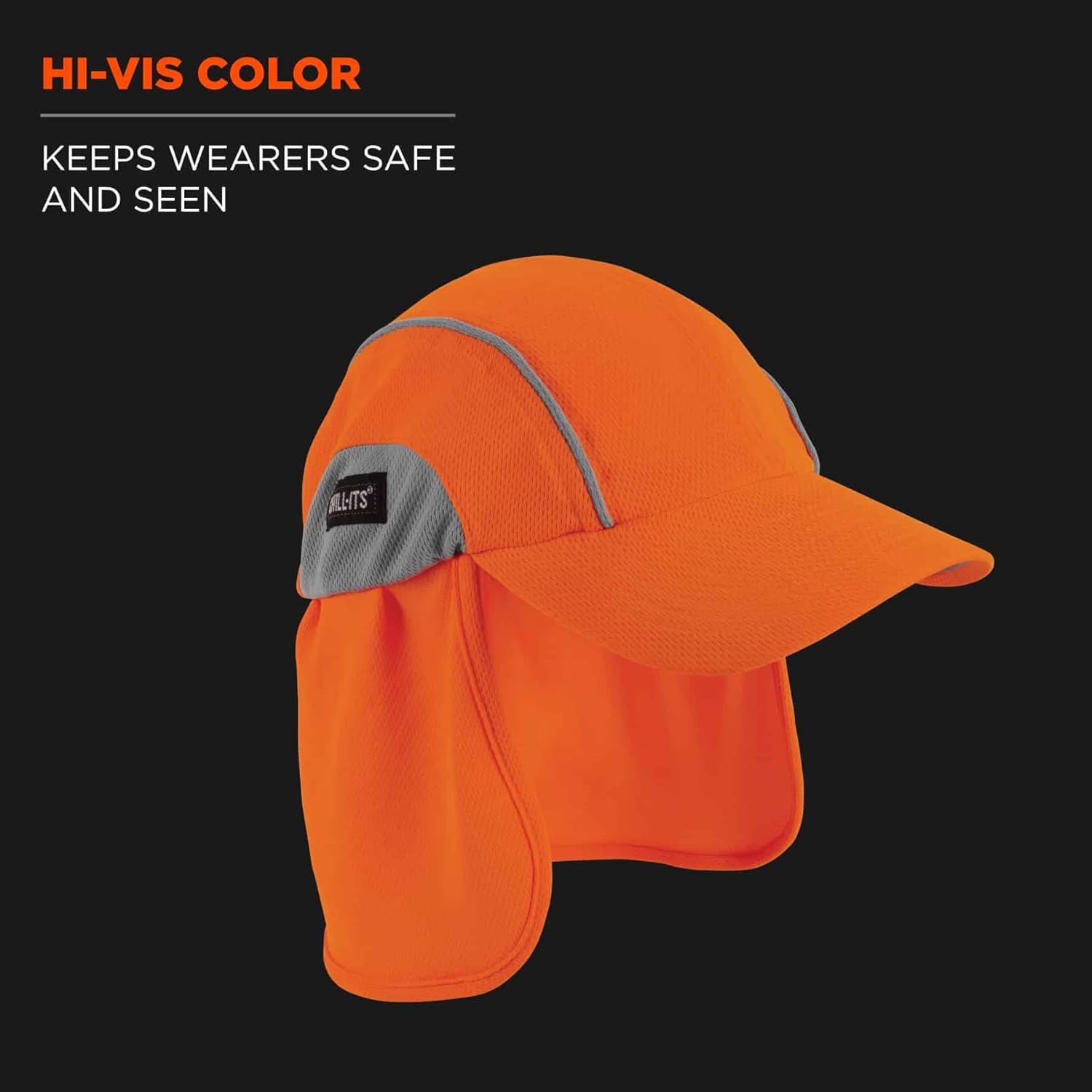 Ergodyne Womens High-performance Hat And Neck Shade Baseball Cap, Orange