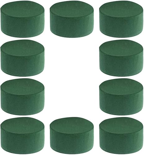 VICASKY 10 piezas de espuma floral redonda de poliestireno artificial de flores secas y húmedas, bloques de espuma floral para arreglos de flores