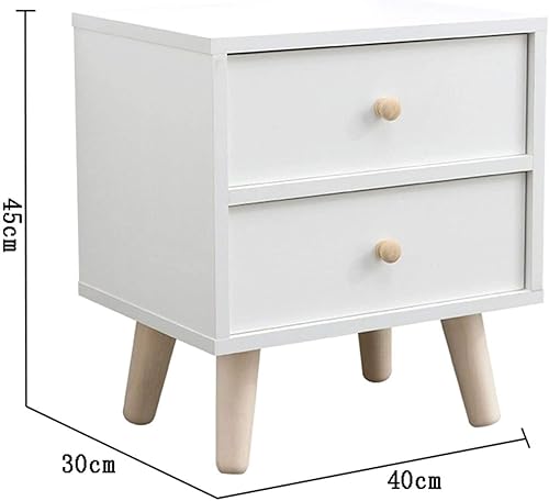 Miniatura 3 de Mesita de noche rústica, simple y moderna, mesa auxiliararmario de almacenamiento con 2 cajones para sala de estar, dormitorio, estilo a juego para