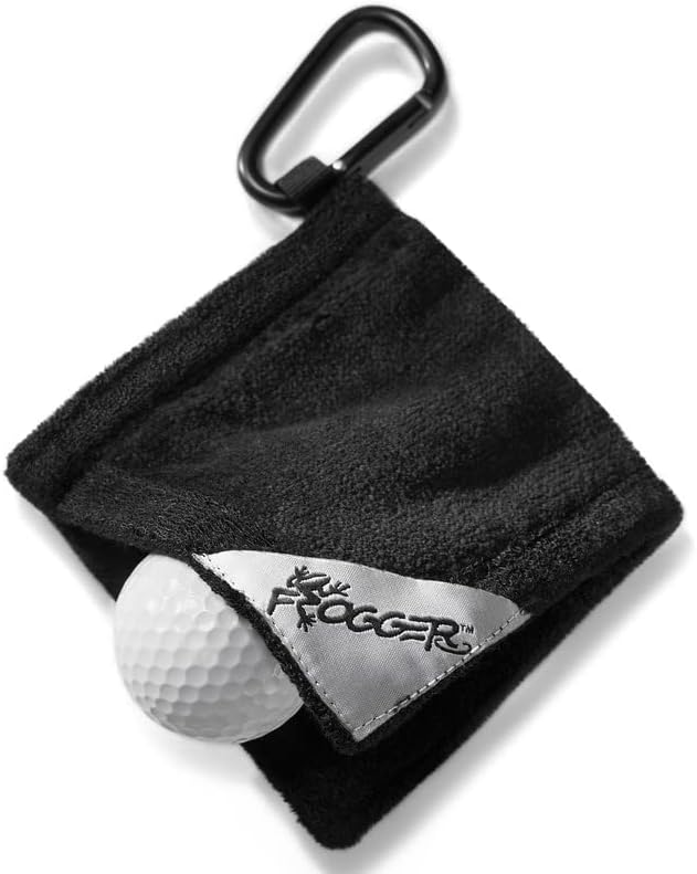 Frogger Amphibian Golf Towel with Dry and Wet Technology | Small Golf Ball Towels For Golf Bags For Men and Women with D Clip | Best Golf Ball Accessories