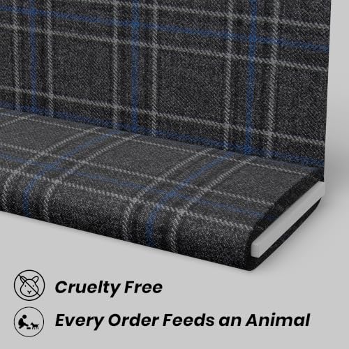 Image of BIGREAMS Unstitched Checkered Suiting Luxury Pants Fabric for Men - 1.5 Meter Pant Piece | Premium Blended Material | Soft Finish | Ideal for Formal Trousers