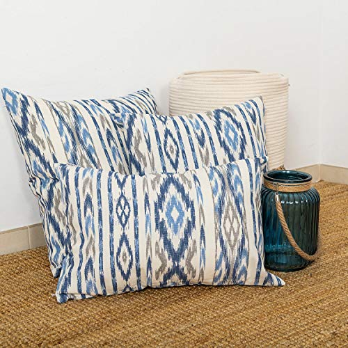 TRESMESTRES Zierkissen Bezug/Kissenbezüge Hellblau - Deko Garten - Kissenhüllen 50x70 cm, 2er-Set – Bild 6