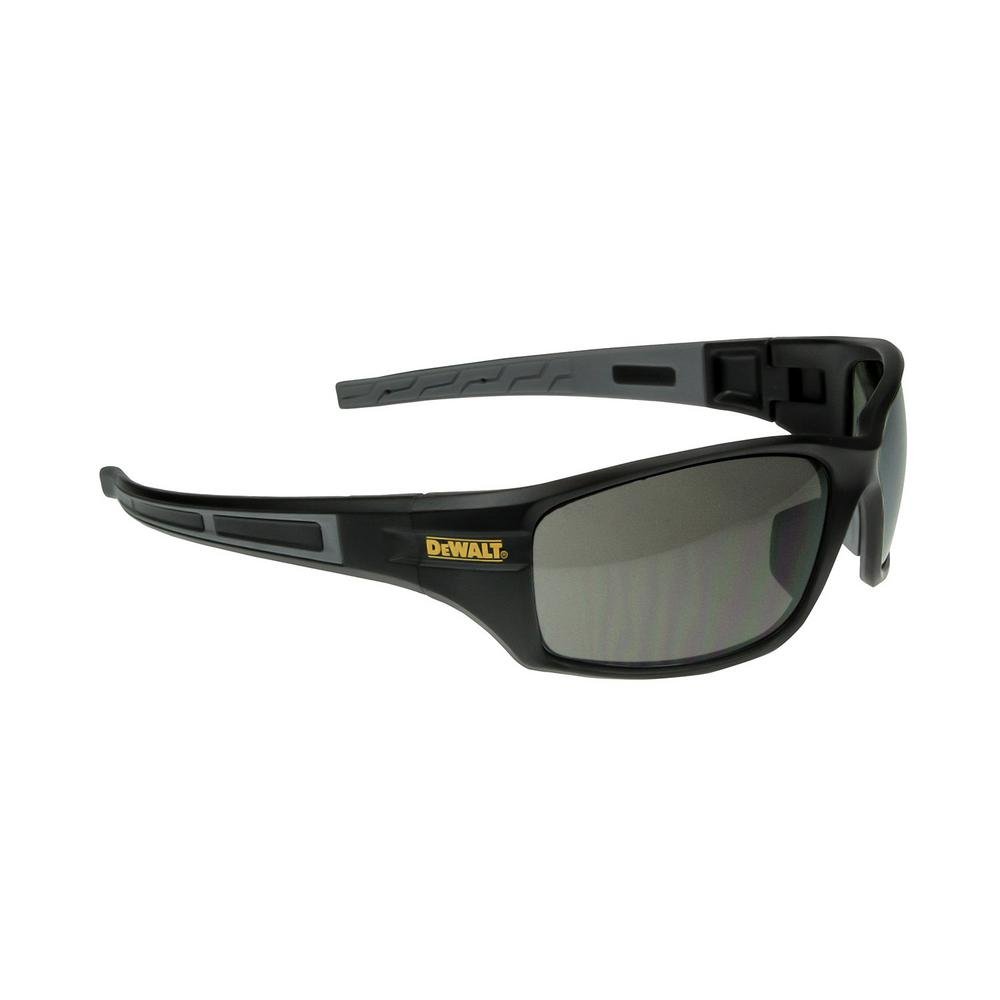 DeWalt Auger Safety Glasses Smoke Lens Black Frame 1 pc.