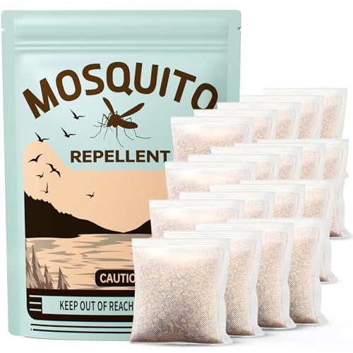 Mosquito Repellent 18 Pouches for Patio & Outdoor, Natural Mosquito Deterrent for Yard, Indoor Mosquito Control for Room & Bedroom, Keep Mosquito Away for Camping, RV, and Home