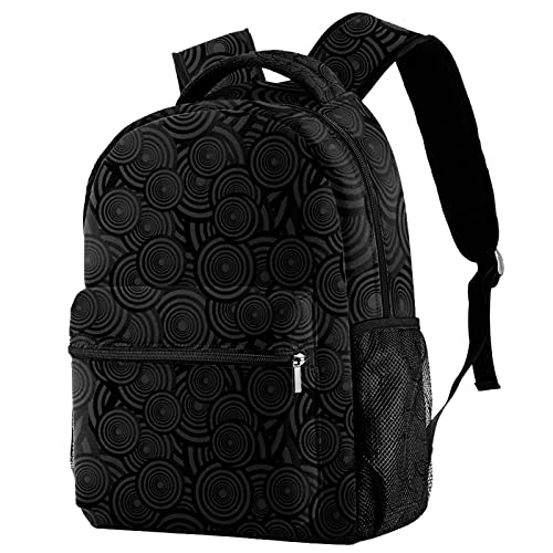 Sac à dos de voyage avec porte-bouteille intégré et motif cercles