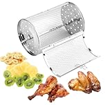 Tower Air Fryer Basket - Stainless Steel Tower Rotisserie Basket, air Fryer Oven Accessories, 360 Degree Rotating Grill Roaster Drum for Air Fryer Oven (Rolling Grill Basket) 18 * 12CM