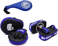 Kit Aparador + Raquete de Chute + Manopla de Foco Muay Thai