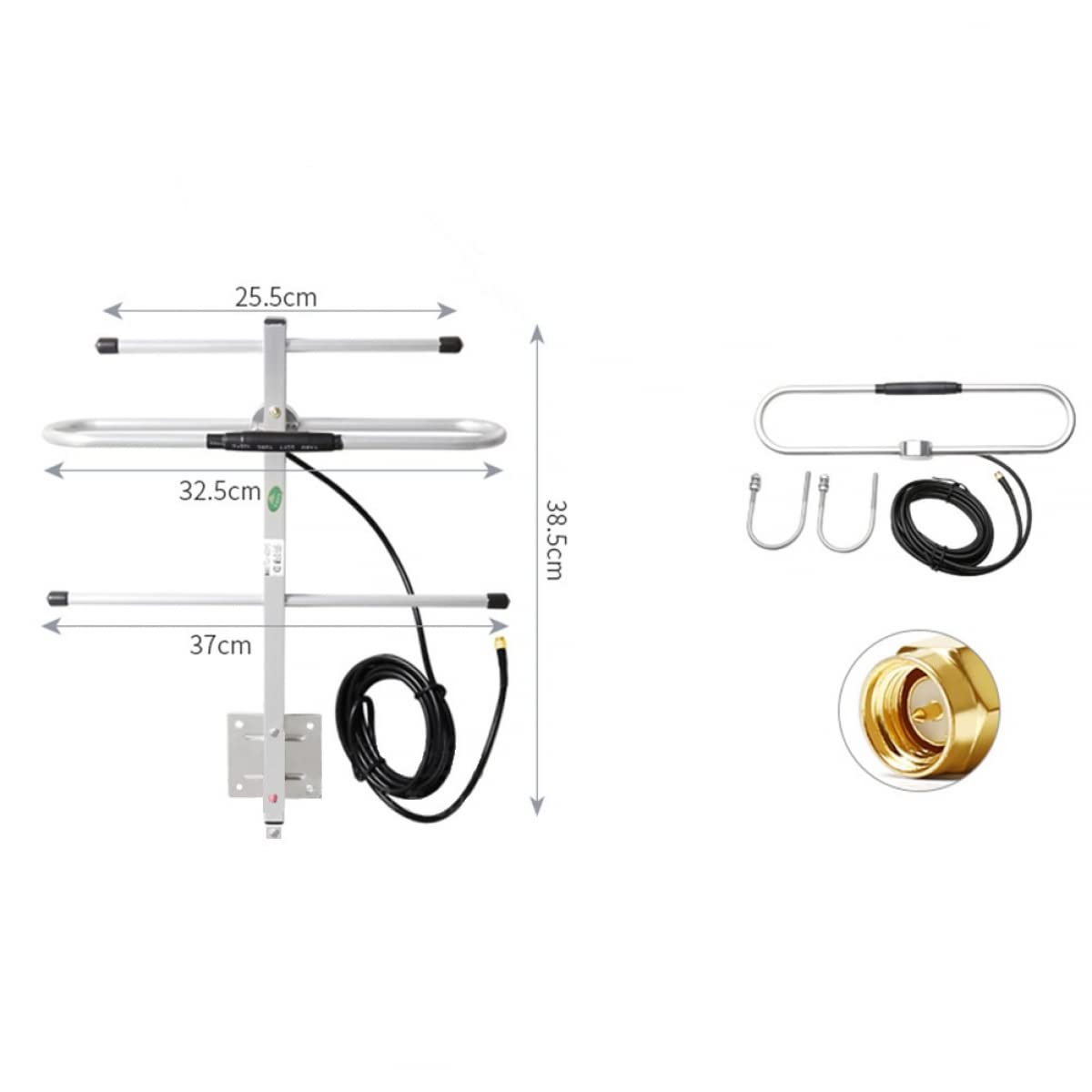 SPORTARC Antenne pour Yagi 6 dBi UHF 433 MHz SMA mâle connecteur câble RG58 antenne extérieure