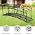 Kinfant Outdoor Metal Garden Bridge - 8 Ft Decorative Iron Garden Arch Footbridge with 2 Safety Patterned Siderails for Pond, Creek, Stream (96”*28”*35.6”)