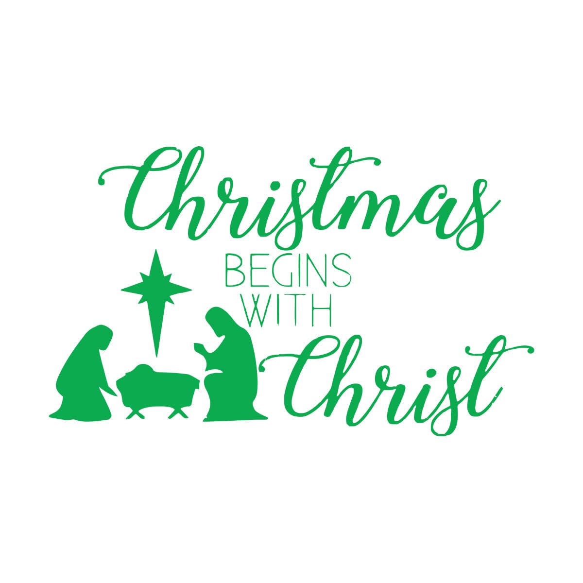 Nativity Christmas Wall Sticker Vinyl Living Room Home Decor Wall Decals Art Bedroom Removable Window Murals Adornment Small - 25x42cm — image 1