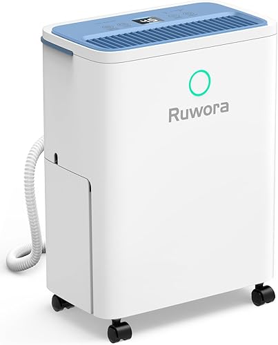 Miniatura 1 de Deshumidificador, deshumidificador de 30 pintas para el hogar, deshumidificador de 1500 pies cuadrados para sótano, tanque de agua de 0.52 galones,