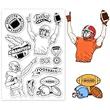 PandaHall Sport Clear Stamps, PVC Plastic Stamps Fashion Sport Football Theme Stamp for DIY Scrapbooking, Photo Album Decorative, Cards Making, Stamp Sheets, Film Frame