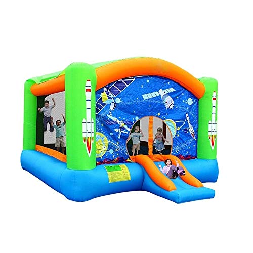 QHYXT Hüpfburgen Aufblasbare Hüpfburg für Kinder, Weltraumtrampolin, Familie, Hinterhof, Outdoor, Türsteher, ohne Gebläse, Hüpfburgen und Hüpfburgen Cover