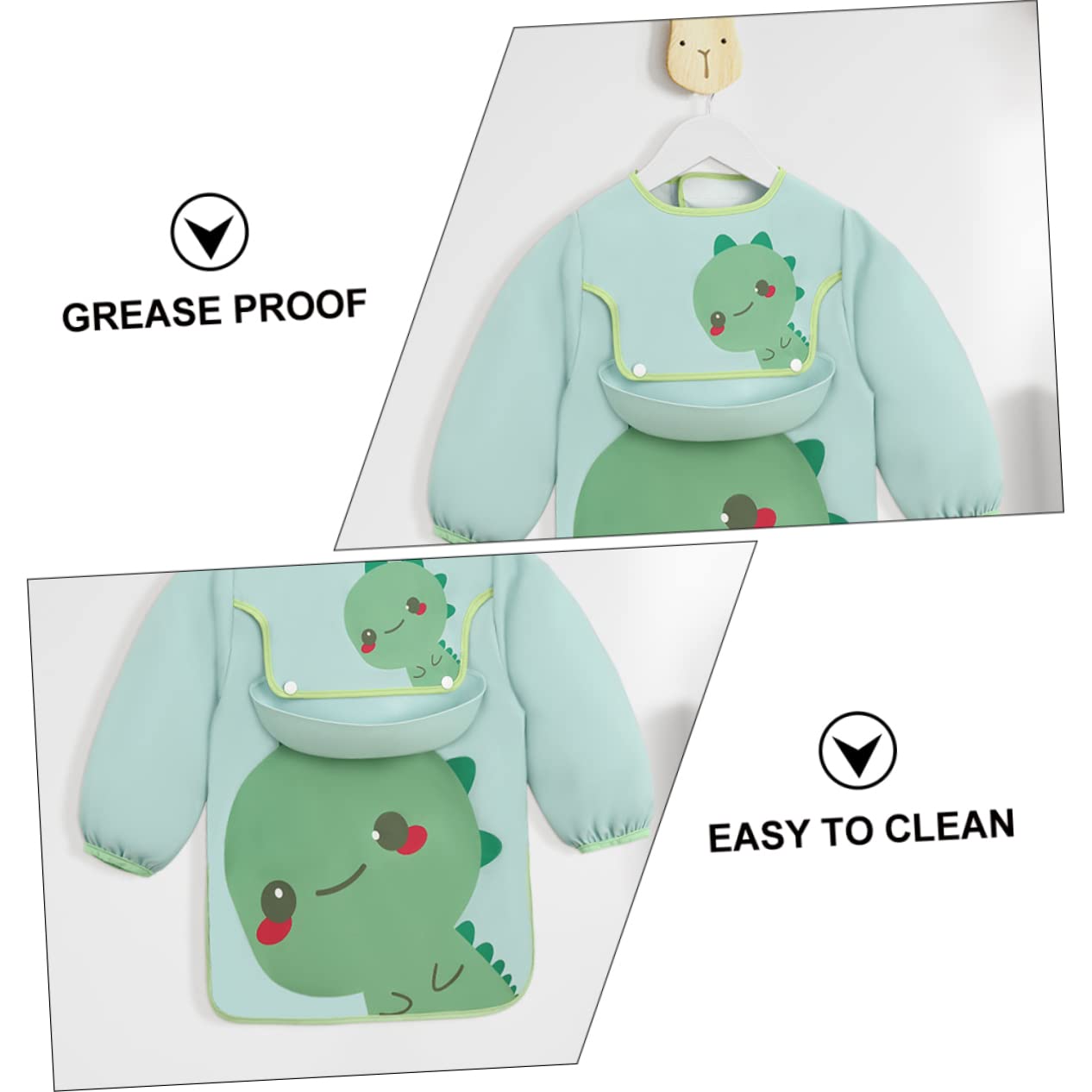 Toyvian 3-Teiliges Lätzchen Kinderschürze Säuglingskittel Zum Essen Baby-Esskleidung Baby-Malerei-Kittel Langärmelige Kunstkittel Säuglings-Essschürze Babyprodukte