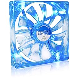 Ventilador Led Azul AABCOOLING Super Silent Fan 14 Blue LED - Un Silencioso y Muy Efectivo Ventilador 140mm con LED Azul, Ventiladores PC, Ventilador 14cm, Base Ventilador, 80 m3/h, 600 RPM 8,6 dB(A)
