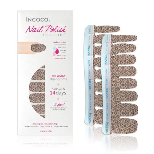 Buy Incoco Nail Polish Strips, Nail Art, Golden Lattice Online at Low
