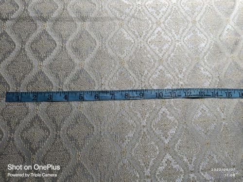 Tissu brocart de soie marron et beige ruban chic pour customisation - 5